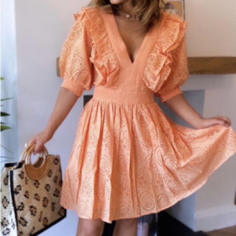 H&M Eyelet Embroidered Dress